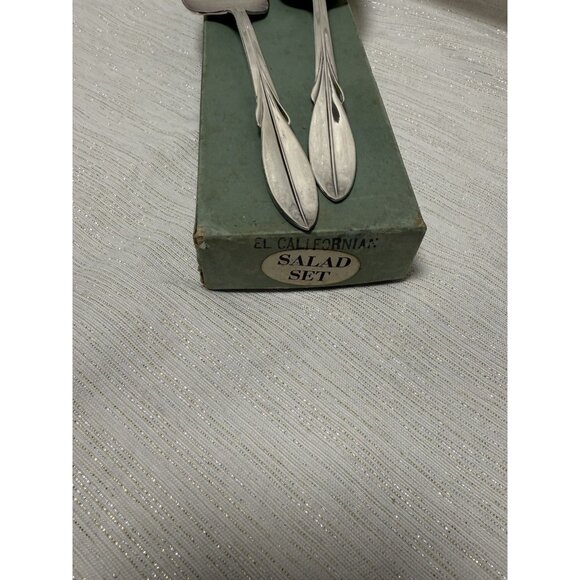 WM Rogers Mfg. Co Original Rogers Serving Spoon & Fork Ornate Decoration 8 7/8" - Picture 3 of 7